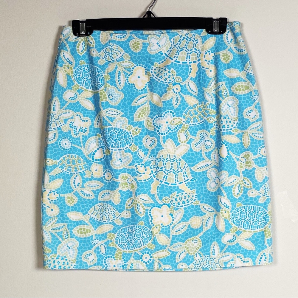 Talbot's Resort Style Island Print Turtle Skirt